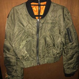 Olive Green Bomber Jacket